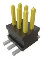 SAMTEC FTSH-103-01-L-DV 引脚针座, 微型, 板至板, 线至板, 1.27 mm, 2 排, 6 触点, 表面安装 , FTSH