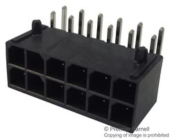 MOLEX 76825-0012 连接器, 电源, 线至板, 5.7 mm, 2排, 12触芯, 通孔直角