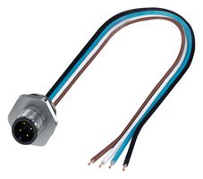 PHOENIX CONTACT 1411579 Sensor Cable, M12 Plug, Free End, 5 Positions, 500 mm, 19.6 "
