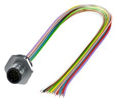 PHOENIX CONTACT 1411582 Sensor Cable, M12 Plug, Free End, 12 Positions, 500 mm, 19.6 "