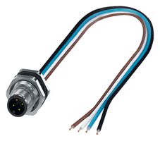 PHOENIX CONTACT 1411592 Sensor Cable, M12 Plug, Free End, 4 Positions, 500 mm, 19.6 "