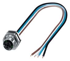PHOENIX CONTACT 1411599 Sensor Cable, M12 Receptacle, Free End, 4 Positions, 500 mm, 19.6 "