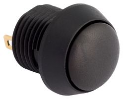 EOZ FL13NN 工业按钮开关, IP67, FL Series, 13.5 mm, SPST-常开, 瞬态, 圆形顶, 黑色