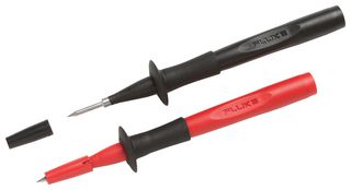 FLUKE FLUKE TP220-1 Test Probe Set, Red & Black Industrial Probes, 12mm Stainless Steel Tip, Flexible Finger Barrier