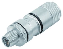 BINDER 99-3787-810-08 传感器连接器, X-编码, CAT6A, 825 Series, M12, 公, 8路, IDC / IDT插头, 直形线缆安装