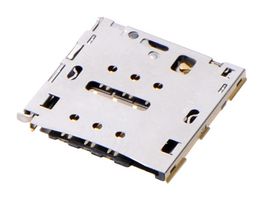 MOLEX 505020-0692 Memory Card Connector, Micro SIM, Push In-Pin Eject, 6 Contacts, Copper Alloy