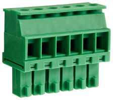 CAMDENBOSS CTBP92VD/6S Pluggable Terminal Block, 3.5 mm, 6 Ways, 28 AWG, 16 AWG, 1 mm², Clamp