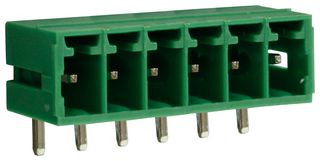 CAMDENBOSS CTBP93HD/6 Terminal Block, Closed Ended, Header, 3.5 mm, 6 Ways, Through Hole Right Angle