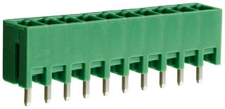 CAMDENBOSS CTBP93VD/10 Terminal Block, Closed Ended, Header, 3.5 mm, 10 Ways, Through Hole Vertical