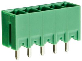 CAMDENBOSS CTBP93VE/5 端子块, 闭端, 针座, 3.81 mm, 5 路, 通孔竖直