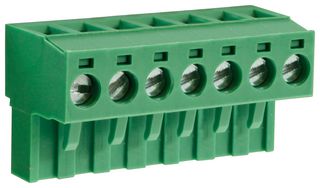 CAMDENBOSS CTBP9200/7 Pluggable Terminal Block, 5 mm, 7 Ways, 28 AWG, 14 AWG, 1.5 mm², Clamp
