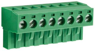 CAMDENBOSS CTBP9200/8 Pluggable Terminal Block, 5 mm, 8 Ways, 28 AWG, 14 AWG, 1.5 mm², Clamp
