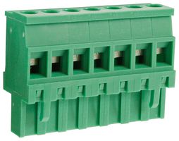 CAMDENBOSS CTBP92VG/7R Pluggable Terminal Block, Reversed, 5 mm, 7 Ways, 28 AWG, 14 AWG, 1.5 mm², Clamp