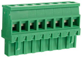 CAMDENBOSS CTBP92VG/8R Pluggable Terminal Block, Reversed, 5 mm, 8 Ways, 28 AWG, 14 AWG, 1.5 mm², Clamp