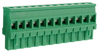CAMDENBOSS CTBP92VG/12R Pluggable Terminal Block, Reversed, 5 mm, 12 Ways, 28 AWG, 14 AWG, 1.5 mm², Clamp