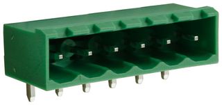 CAMDENBOSS CTBP9350/6 Terminal Block, Closed Ended, Header, 5 mm, 6 Ways, Through Hole Right Angle