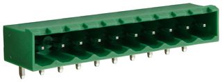 CAMDENBOSS CTBP9350/10 Terminal Block, Closed Ended, Header, 5 mm, 10 Ways, Through Hole Right Angle