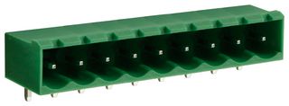 CAMDENBOSS CTBP9358/9 端子块, 闭端, 针座, 5.08 mm, 9 路, 通孔直角