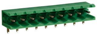 CAMDENBOSS CTBP9358/9AO 端子块, 开口式, 针座, 5.08 mm, 9 路, 通孔直角