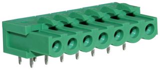 CAMDENBOSS CTBP97HJ/7 Terminal Block, Socket, 5.08 mm, 7 Ways, Through Hole Right Angle