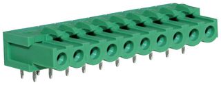 CAMDENBOSS CTBP97HJ/10 Terminal Block, Socket, 5.08 mm, 10 Ways, Through Hole Right Angle