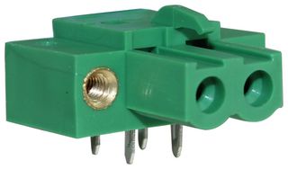 CAMDENBOSS CTBP97HJ/2FL 端子块, 带法兰, 插座, 5.08 mm, 2 路, 通孔直角