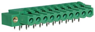 CAMDENBOSS CTBP97HJ/10FL 端子块, 带法兰, 插座, 5.08 mm, 10 路, 通孔直角