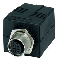 PHOENIX CONTACT 1414398 连接器适配器, IP65/67, 100Mbps, 直型, D-编码, M12, 4 路, 插头, RJ45, 8 路, 插座