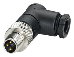 PHOENIX CONTACT 1699902 传感器连接器, IP67, 直角, M8, 公, 3路, 焊接插头, 直角线缆安装