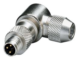 PHOENIX CONTACT 1436453 传感器连接器, IP67, 直角, M8, 公, 3路, 焊接插头, 直角线缆安装