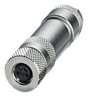PHOENIX CONTACT 1542910 传感器连接器, 屏蔽, IP67, M8, 母, 4路, 螺丝插座, 直形线缆安装