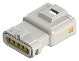 EDAC 560-005-000-110 连接器外壳, IP67, 白色, 1-1.3mm, E-Seal 560, 插头, 5 路, 2.5 mm, 565系列 公压接触芯