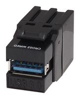 TUK KCUAA3BK Cross-wired USB 3.0 A Female to A Female Keystone Coupler