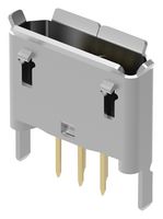 GCT USB3131-30-0230-A 连接器, USB, 微型USB B, USB 2.0, 插座, 5 路, 通孔安装, 垂直