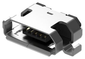 GCT USB3155-30-A USB Connector, Micro USB Type B, USB 2.0, Receptacle, 5 Ways, Surface Mount, Horizontal