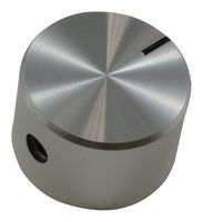 MULTICOMP MC21016 旋钮, 圆形杆, 6.4 mm, 铝, 顶部带指示线的圆盘, 18 mm