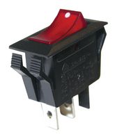 MULTICOMP SPC21177 翘板开关, 开-关, SPST, 发光, 面板安装, 红色