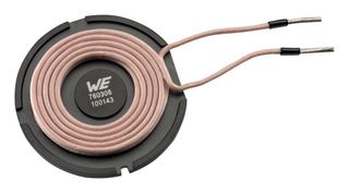 WURTH ELEKTRONIK 760308100143 充电线圈, 无线通信, WE-WPCC Series, 6 µH, ± 10%, 0.018 ohm, 1线圈, 1层