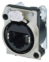 NEUTRIK NE8FBH-C5-LED Modular Connector, RJ45 Jack, 1 x 1 (Port), 8P8C, Cat5e, Through Hole Mount