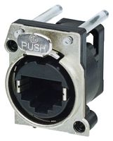 NEUTRIK NE8FBV-C5-LED1 Modular Connector, RJ45 Jack, 1 x 1 (Port), 8P8C, Cat5e, Through Hole Mount