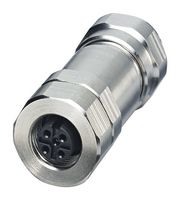 PHOENIX CONTACT 1440038 传感器连接器, IP67, 屏蔽, M12, 母, 5路, 螺丝插座, 直形线缆安装