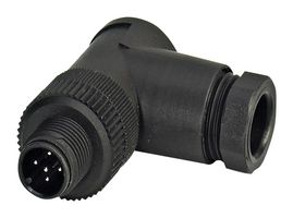 PHOENIX CONTACT 1513431 传感器连接器, IP67, 直角, M12, 公, 5路, 螺丝插头, 直角线缆安装