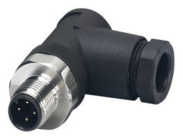 PHOENIX CONTACT 1553226 传感器连接器, IP67, 直角, M12, 公, 4路, 螺丝插头, 直角线缆安装