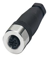 PHOENIX CONTACT 1553242 传感器连接器, IP67, M12, 母, 4路, 螺丝插座, 直形线缆安装