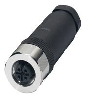 PHOENIX CONTACT 1553268 传感器连接器, IP67, M12, 母, 4路, 螺丝插座, 直形线缆安装