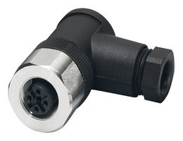 PHOENIX CONTACT 1553284 传感器连接器, IP67, 直角, M12, 母, 4路, 螺丝插座, 直角线缆安装