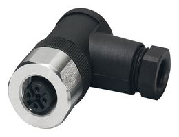 PHOENIX CONTACT 1553297 传感器连接器, IP67, 直角, M12, 母, 5路, 螺丝插座, 直角线缆安装
