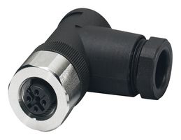 PHOENIX CONTACT 1553307 传感器连接器, IP67, 直角, M12, 母, 5路, 螺丝插座, 直角线缆安装
