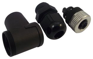 PHOENIX CONTACT 1556812 传感器连接器, IP67, 直角, SKINTOP Series, M12, 公, 5路, 螺丝插头, 直角线缆安装