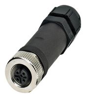 PHOENIX CONTACT 1556838 Sensor Connector, IP67, SKINTOP Series, M12, Male, 5 Positions, Screw Pin, Straight Cable Mount